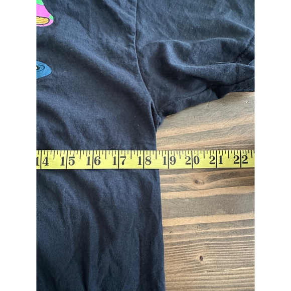 Men's ALAB Mushroom Psychedelic Outer Space Snail Graphic T-shirt, Size M, Black - Picture 4 of 5